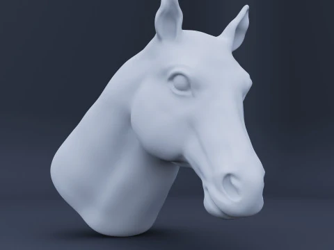 Stylized Horse Head 3D Model