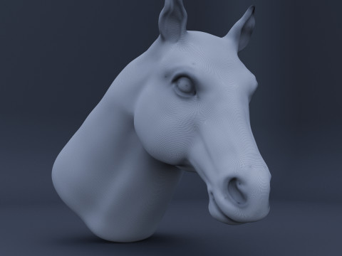 Stylized Horse Head 3D Модель