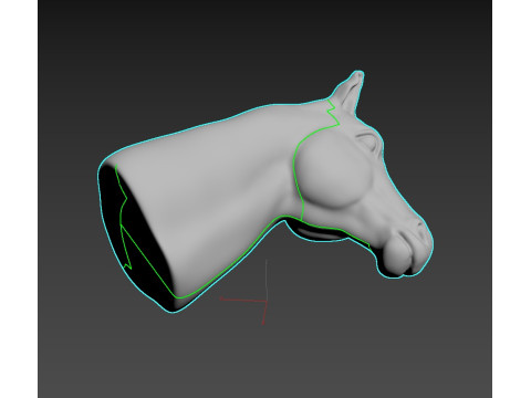 Stylized Horse Head 3D Модель