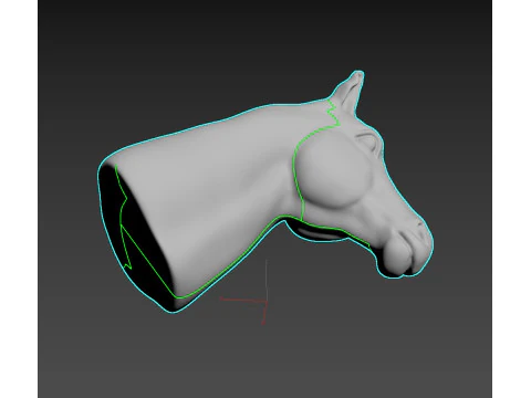 Stylized Horse Head 3D Model