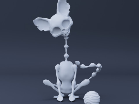 Zombie cat - High Poly 3D Model