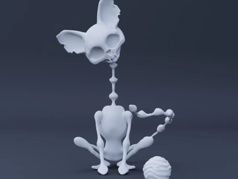 좀비 고양이 - 하이 폴리 3D 모델