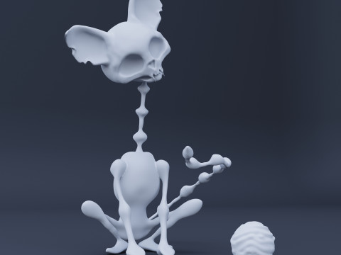 Zombie cat - High Poly 3Dモデル