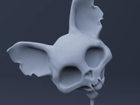 Zombie cat - High Poly 3D Model