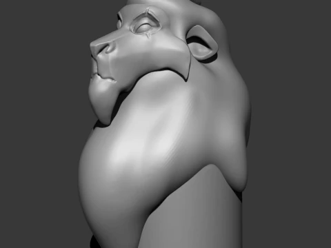 Roi Lion Cicatrice Modèle 3D