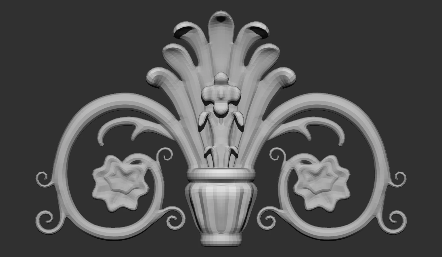Flower stone decoration 3D Model .c4d .max .obj .3ds .fbx .stl .blend