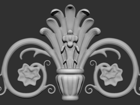 Flower stone decoration 3D Model