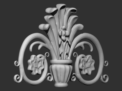 Flower stone decoration 3D Model
