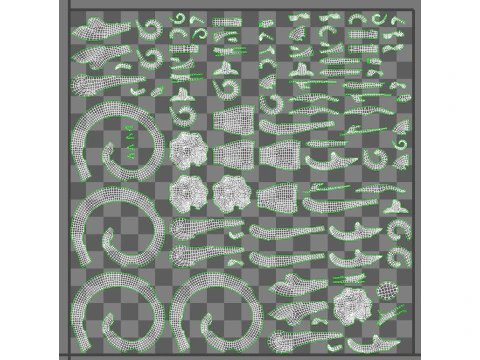 Flower stone decoration 3D Model