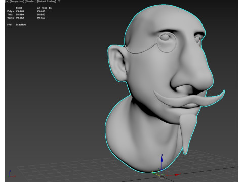 Big nose man 3D-Modell