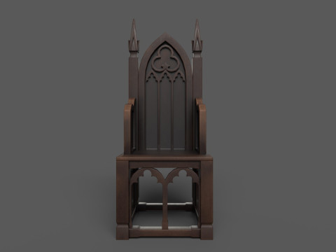 Medieval chair Low poly 3Dモデル