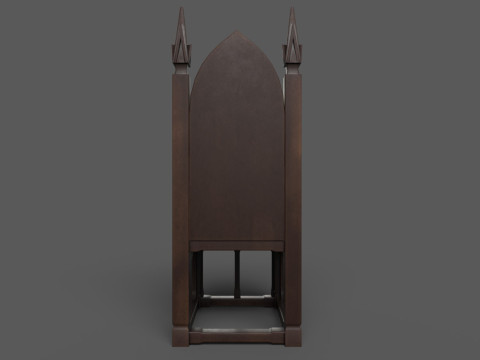 Medieval chair Low poly 3Dモデル