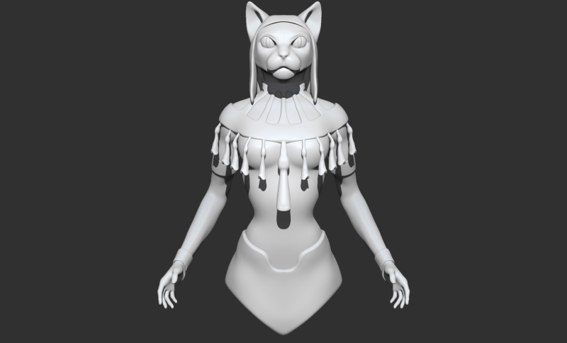 Bastet Goddess Ancient Egipt 3Dモデル .c4d .max .obj .3ds .fbx .stl .blend 