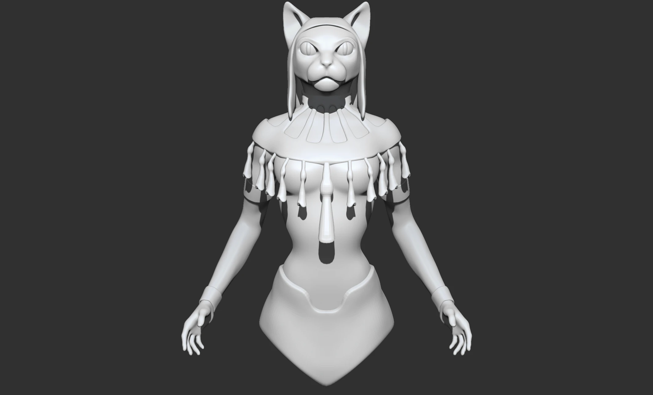 Bastet Goddess Ancient Egipt 3D Model .c4d .max .obj .3ds .fbx .stl .blend 