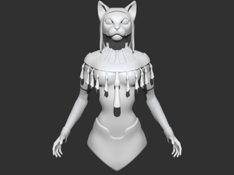 Bastet Goddess Ancient Egipt Modello 3D