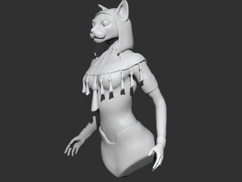 Bastet Goddess Ancient Egipt 3D Model