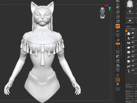 Bastet Goddess Ancient Egipt 3D Model