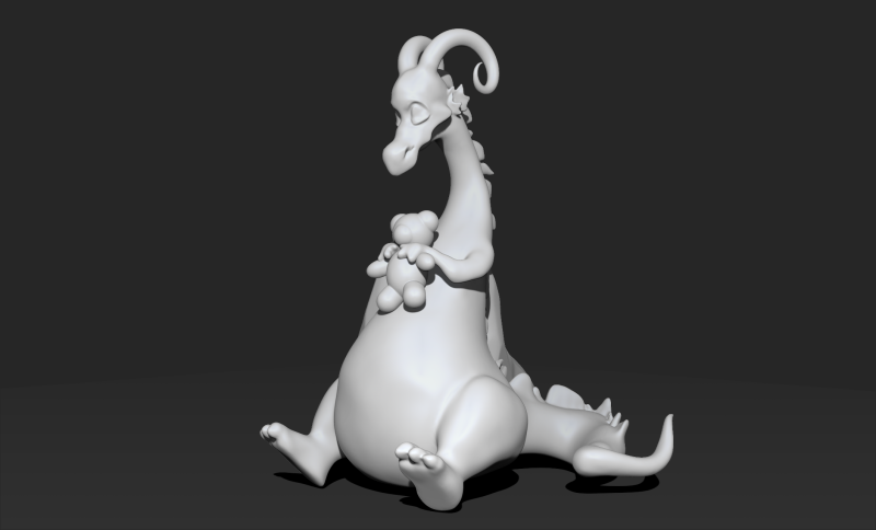 Sleeping Dragon 3Dモデル .c4d .max .obj .3ds .fbx .stl .blend 