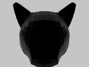 Low poly cat head 3D 모델