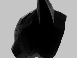 Голова кота з низьким полем 3D Модель