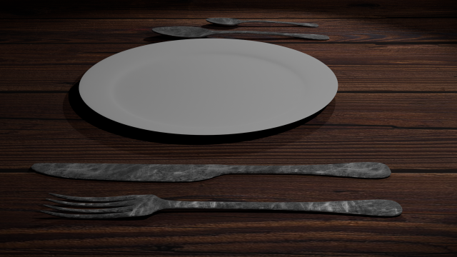 Simple metal cutlery 3Dモデル .c4d .max .obj .3ds .fbx .stl .blend 