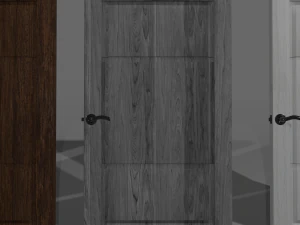 Interior wooden doors 5 options with textures and handles with locks 3D Model