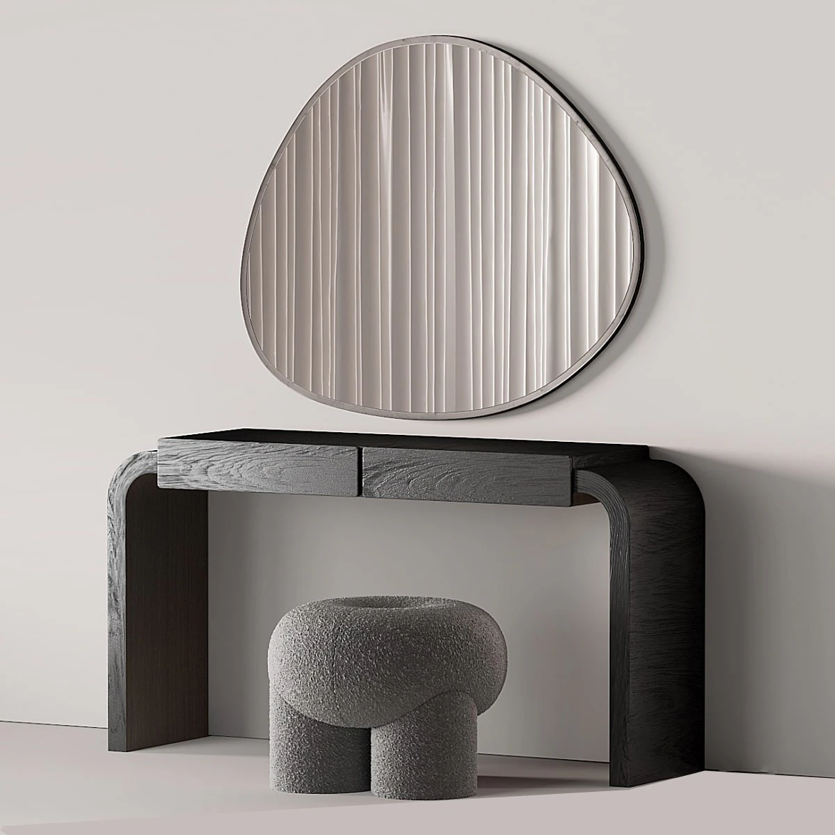Table nebo pouf ollie mirror spot 3D Model .c4d .max .obj .3ds .fbx .stl .blend