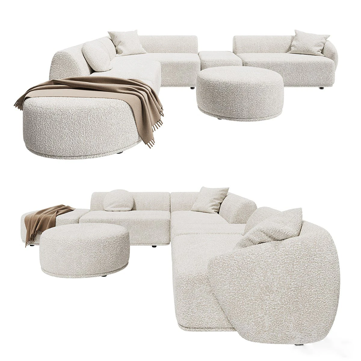 Sofa Casablanca LORUSSO OM 3D Model .c4d .max .obj .3ds .fbx .stl .blend
