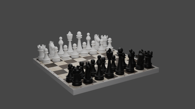 The chess model 3D Model .c4d .max .obj .3ds .fbx .stl .blend 