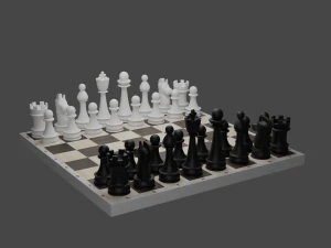 O modelo de xadrez Modelo 3D