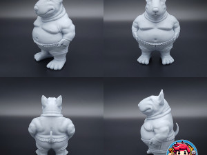 Chubby Bull Terrier Chilling - Supportless Modelo de impresión 3D