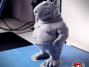 Chubby Bull Terrier Chilling - Supportless Modelo de impresión 3D