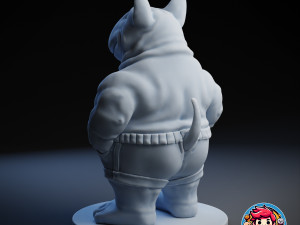 Chubby Bull Terrier Chilling - Supportless Modelo de impresión 3D