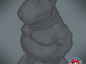 Chubby Bull Terrier Chilling - Supportless Modelo de impresión 3D