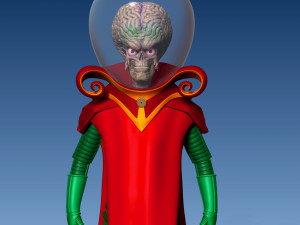 ALIEN FROM THE MOVIE MARS ATTACKS FOR 3D PRINTING Modello di stampa 3D