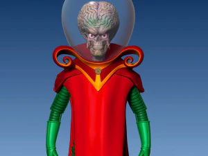 ALIEN FROM THE MOVIE MARS ATTACKS FOR 3D PRINTING 3D Print Model