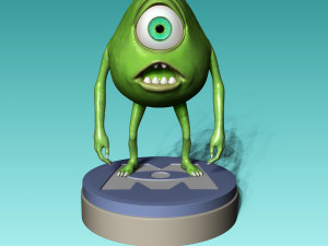 Mike Wazowski from Monsters Inc 3Dプリントモデル
