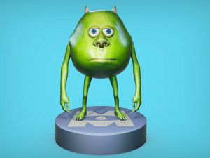 Mike Wazowski from Monsters Inc 3Dプリントモデル