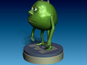 Mike Wazowski from Monsters Inc 3Dプリントモデル