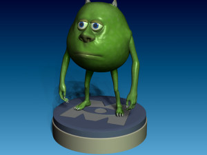Mike Wazowski from Monsters Inc 3Dプリントモデル