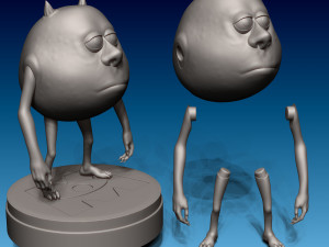 Mike Wazowski from Monsters Inc 3Dプリントモデル