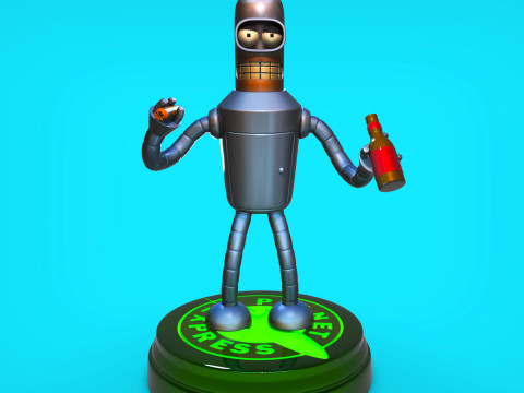 Bender from Futurama 3D Model
