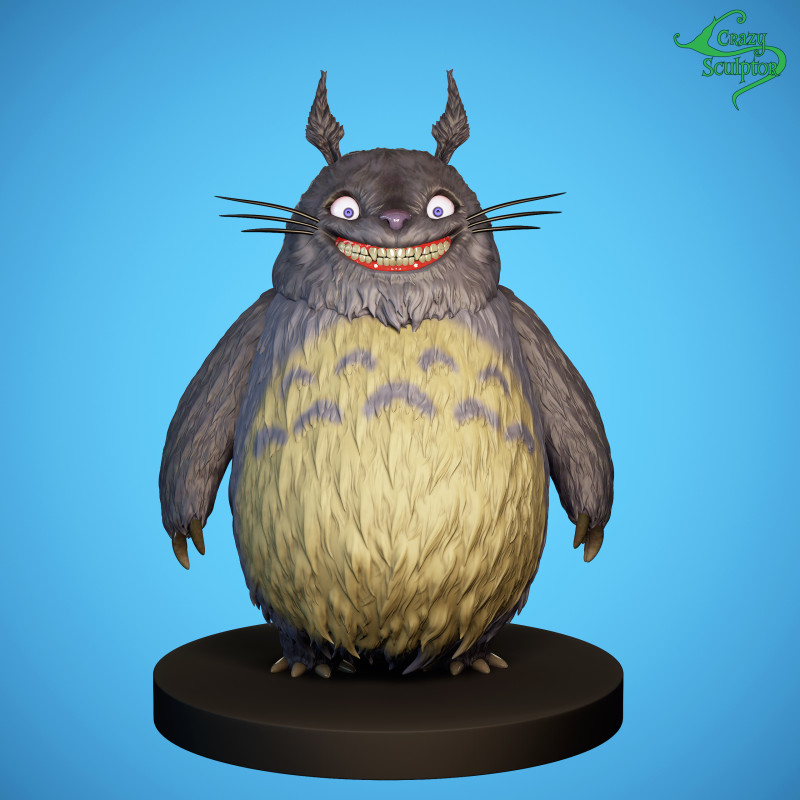 Тоторо 3D Модель .c4d .max .obj .3ds .fbx .stl .blend