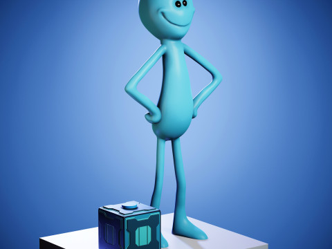 Sr. Meeseeks para Rick e Morty Modelo 3D