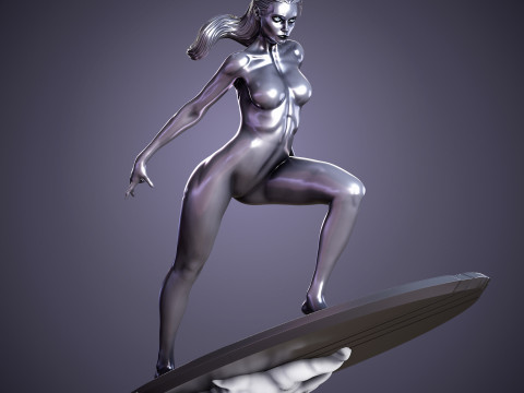 Surfista Prateado Modelo de Impressão 3D