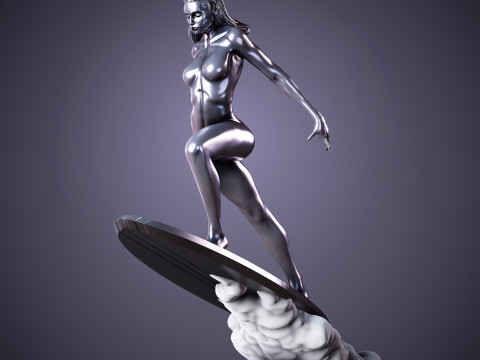 Surfista Prateado Modelo de Impressão 3D
