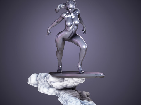 Surfista Prateado Modelo de Impressão 3D