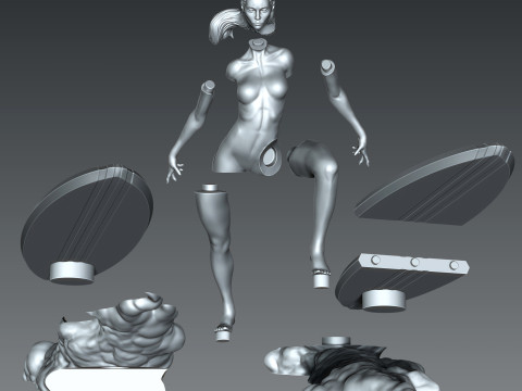 Surfista Prateado Modelo de Impressão 3D