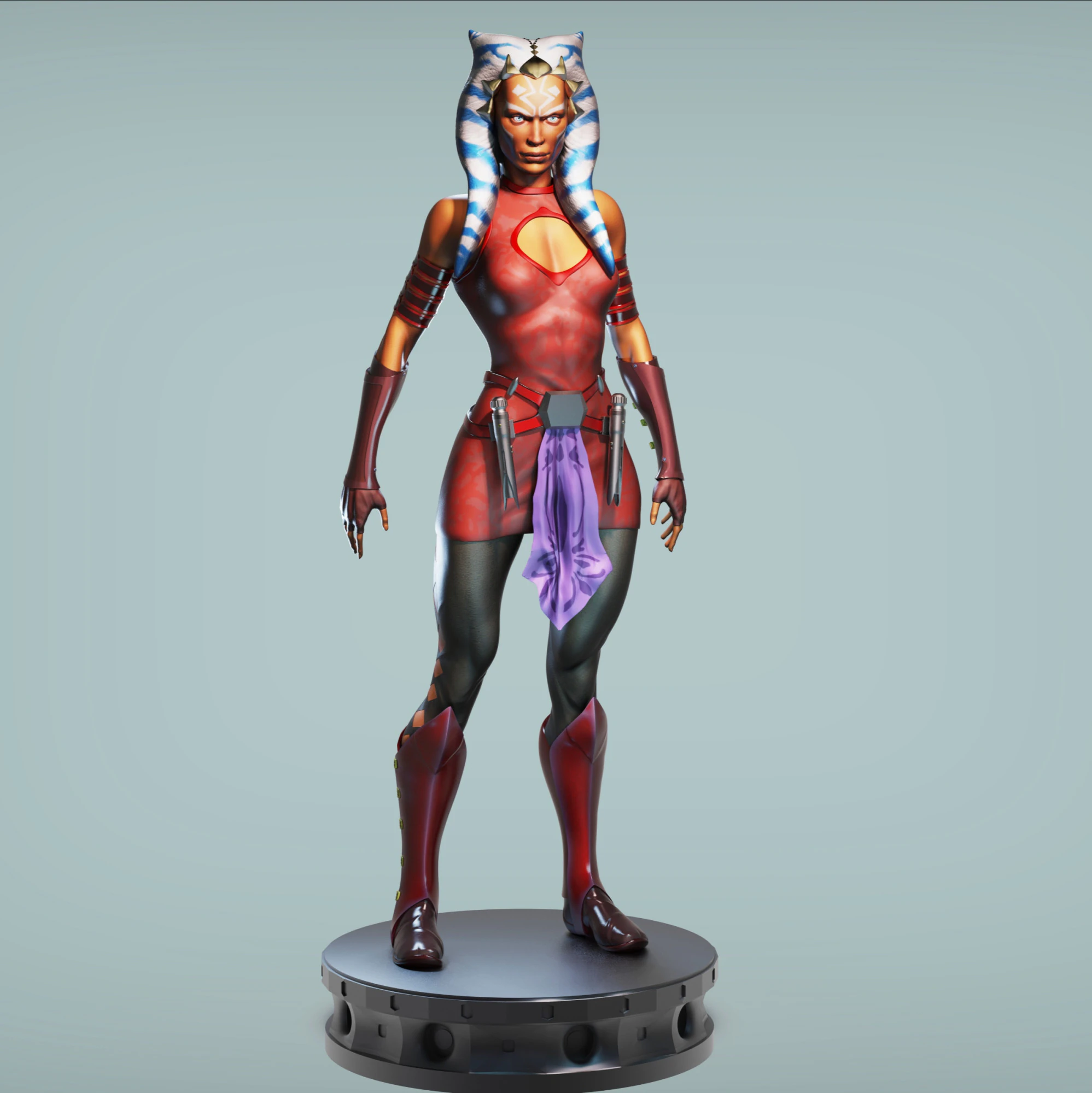 Ahsoka Tano from Star Wars 3D Print Model .c4d .max .obj .3ds .fbx .stl .blend 