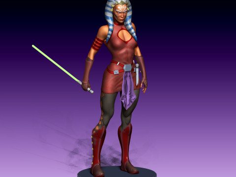 स्टार वार्स से अहसोका तानो 3D प्रिंट मॉडल